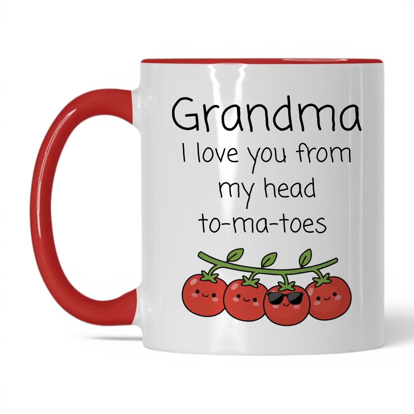 Grandma to Ma Toes Mug – 11oz White/Red Mug