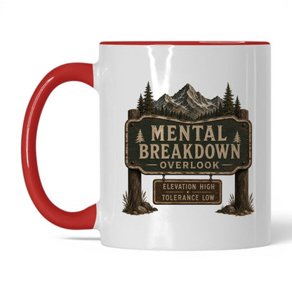 Mental Breakdown Overlook Mug – 11oz White/Red Mug