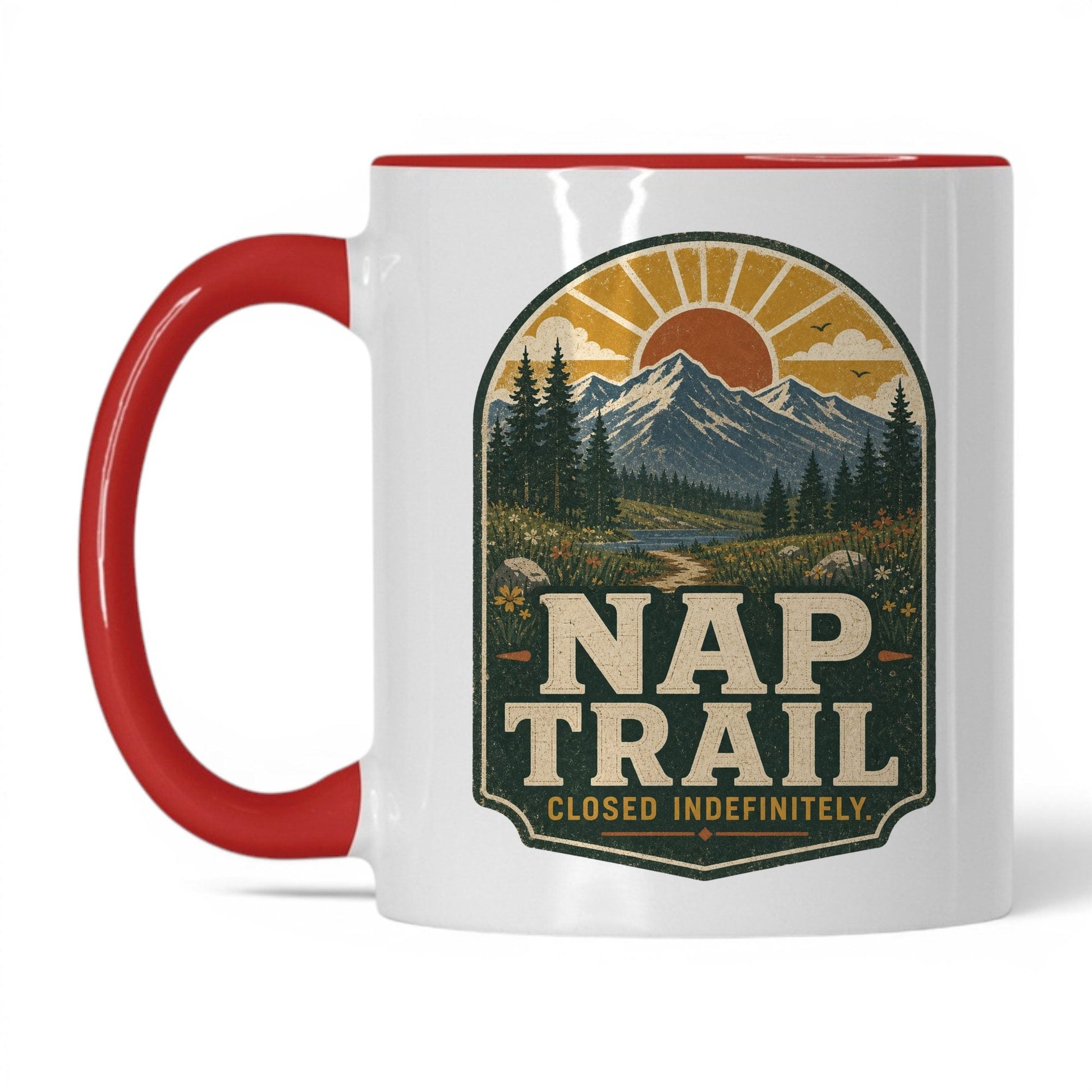 Nap Trail Mug – 11oz White/Red Mug