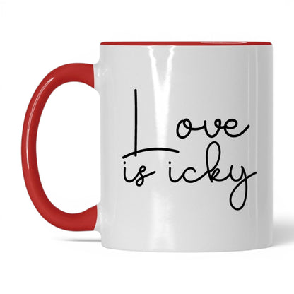Love Is Icky Mug – 11oz White/Red Mug