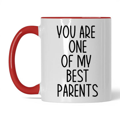 One of My Best Parents Mug – 11oz White/Red Mug