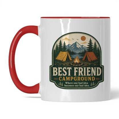 Best Friend Campground Mug – 11oz White/Red Mug