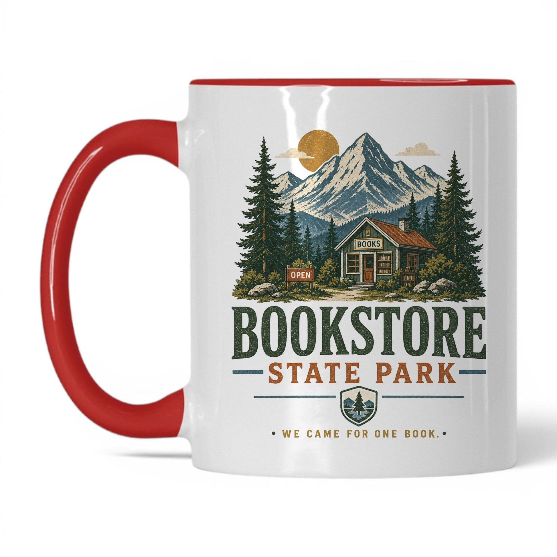 Bookstore State Park Mug – 11oz White/Red Mug