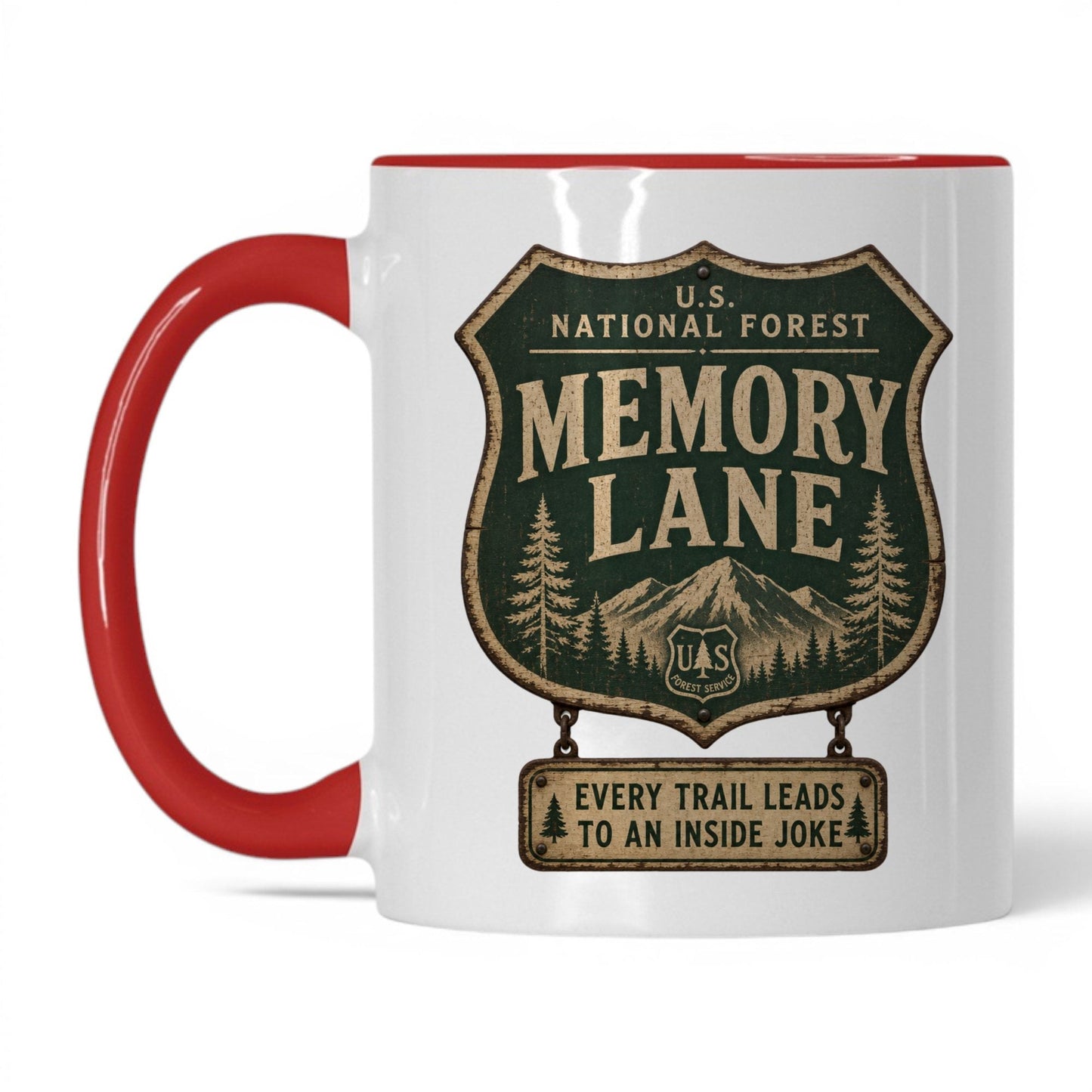 Memory Lane National Park Mug – 11oz White/Red Mug