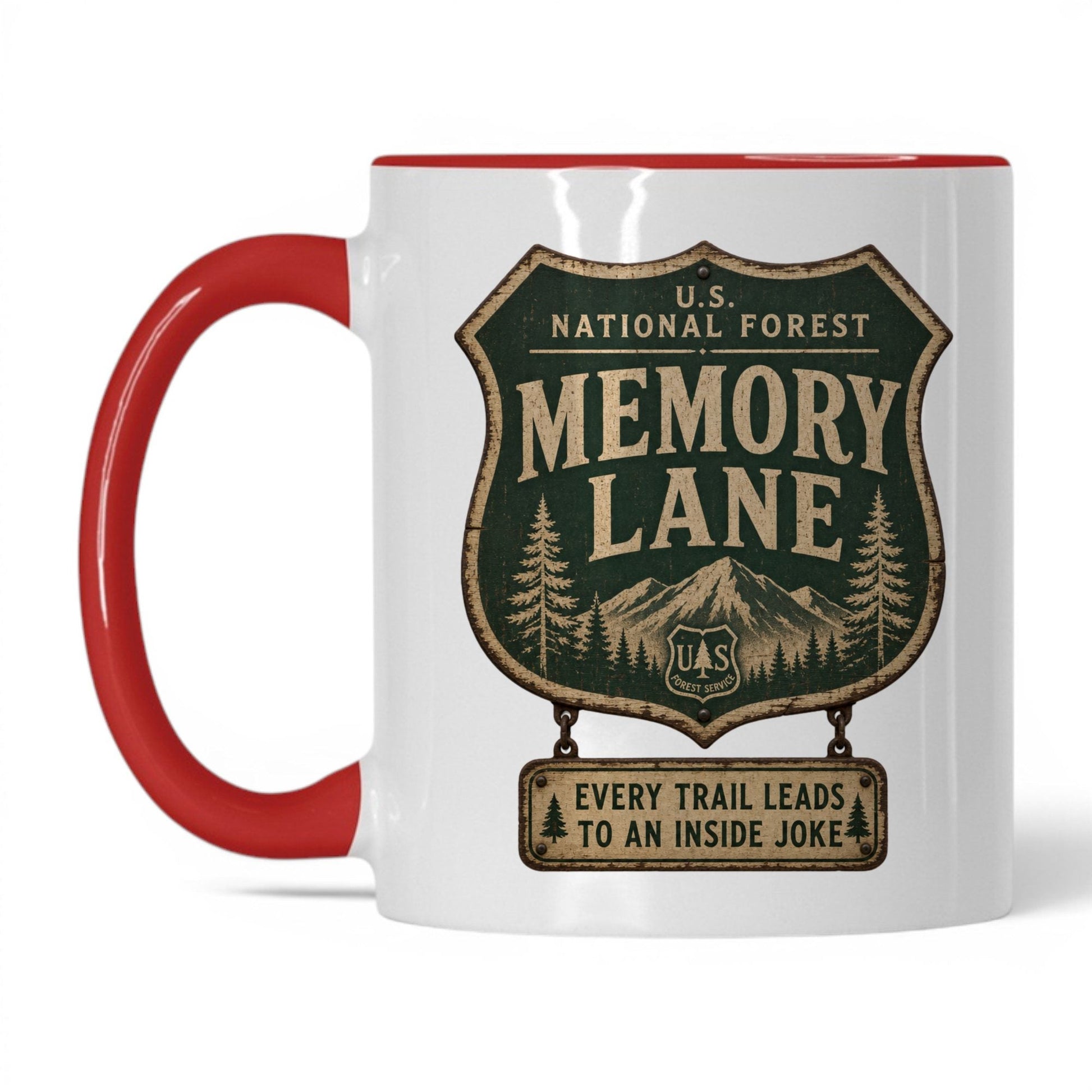 Memory Lane National Park Mug – 11oz White/Red Mug