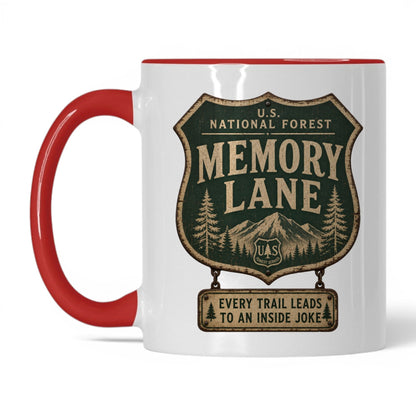 Memory Lane National Park Mug – 11oz White/Red Mug