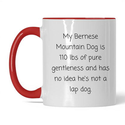 Bernese Mountain Dog Mug – 11oz White/Red Mug