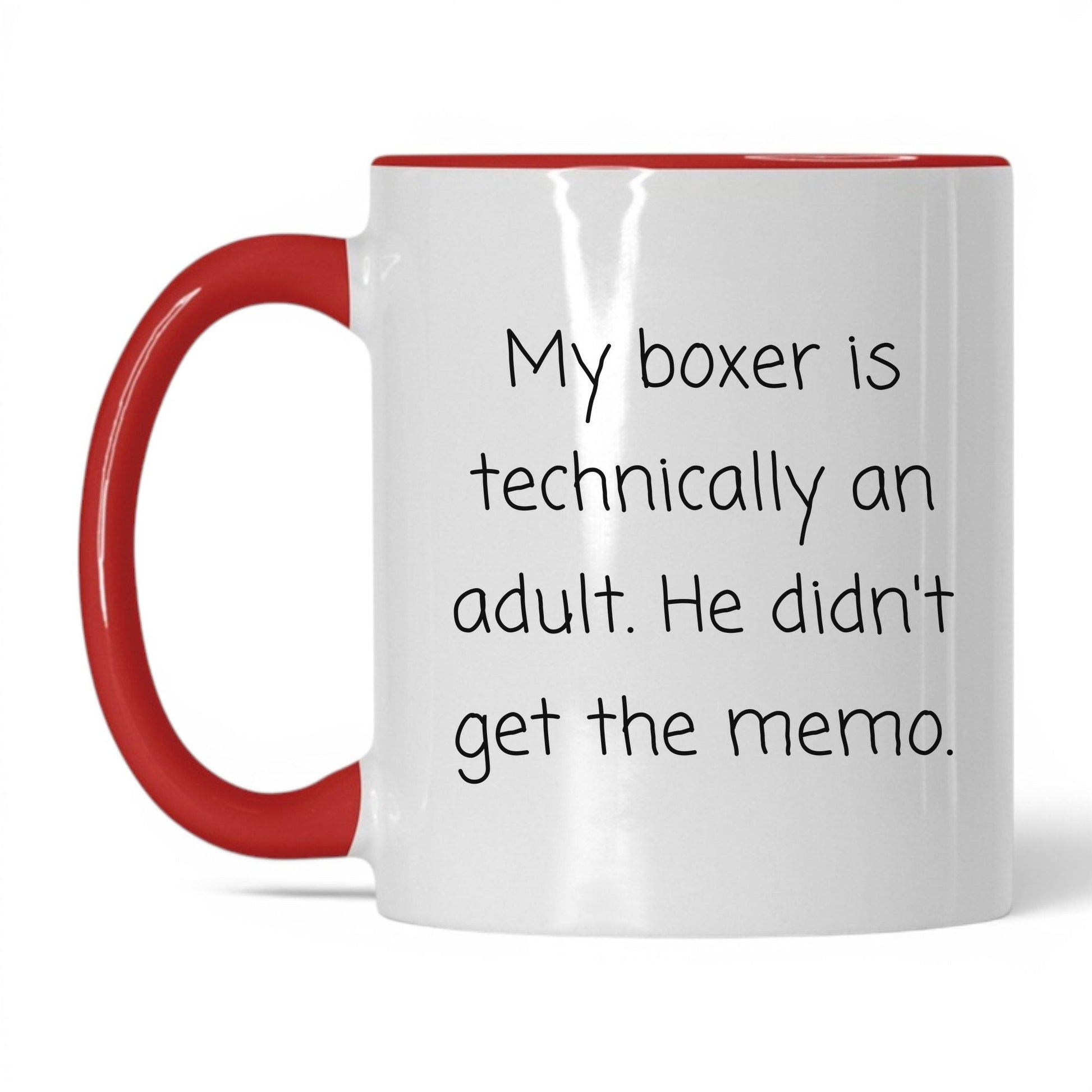 Boxer Dog Lover Mug – 11oz White/Red Mug