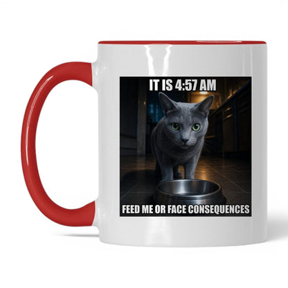 Feed Me Cat Coffee Mug
