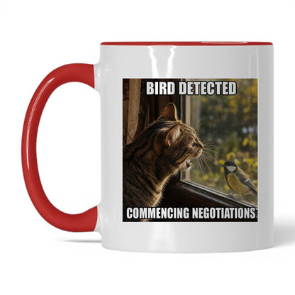 Bird Detected Cat Coffee Mug