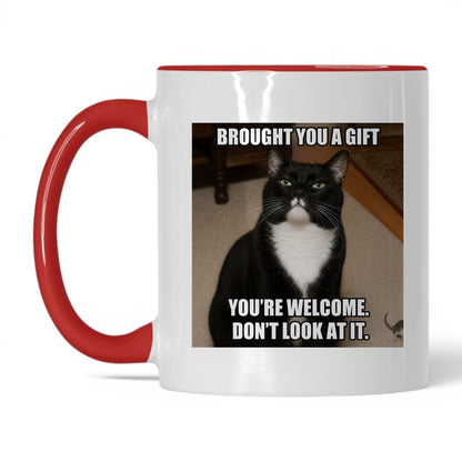 Brought You a Gift Cat Coffee Mug