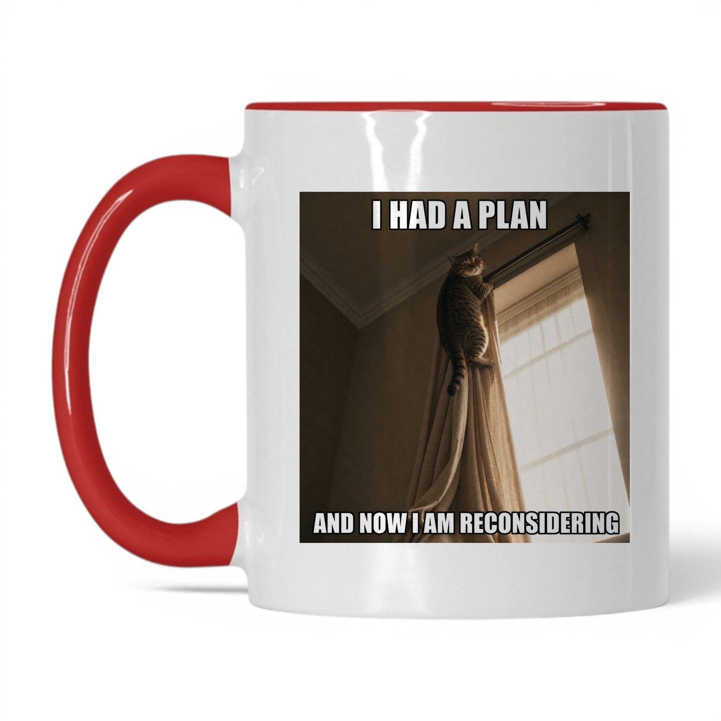 Had a Plan Reconsidering Cat Coffee Mug
