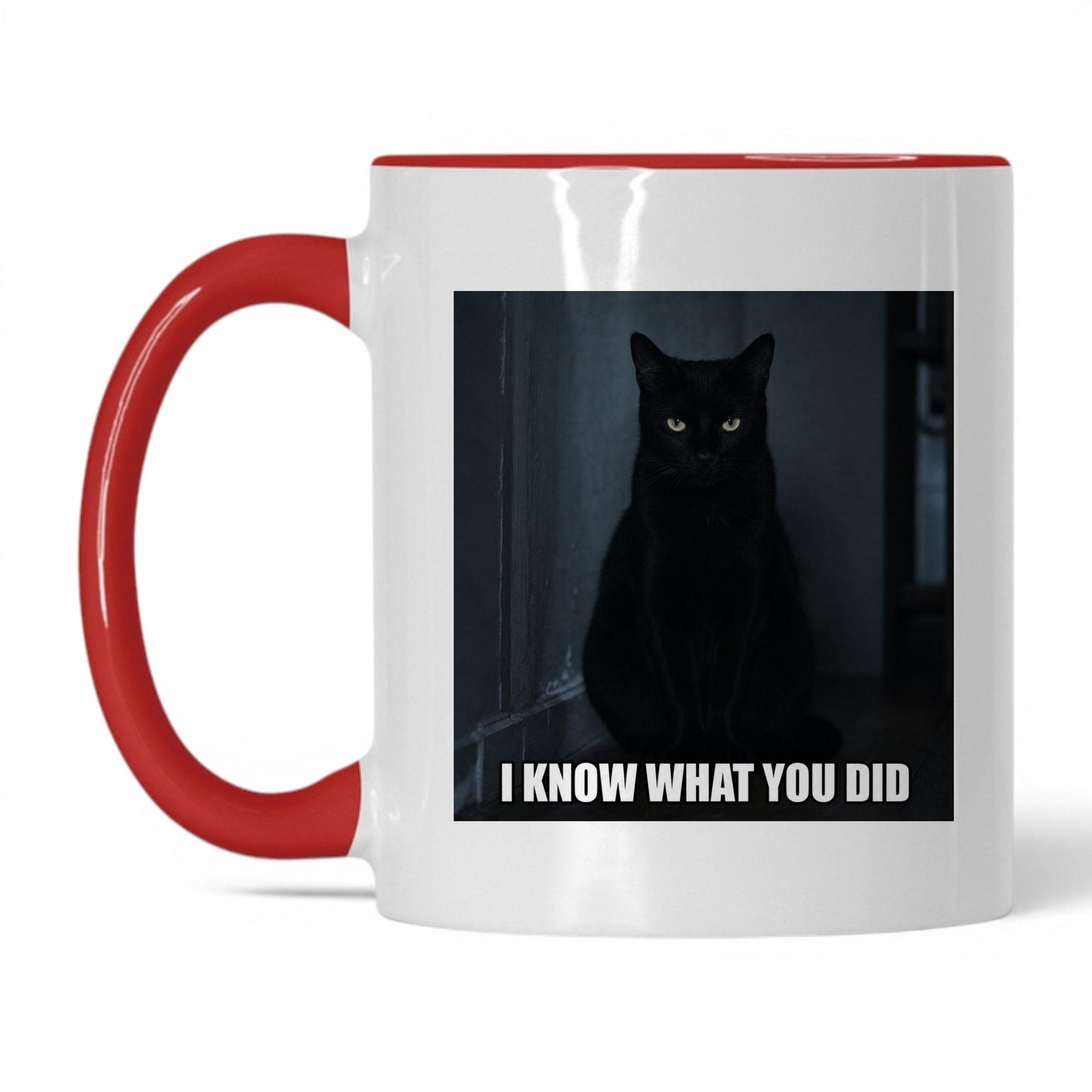I Know What You Did Cat Coffee Mug