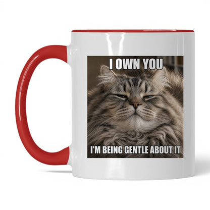 I Own You Cat Coffee Mug
