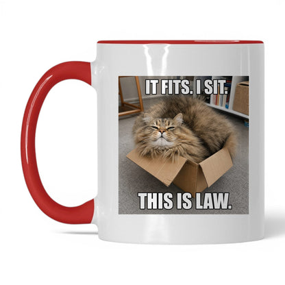 It Fits I Sit Cat Coffee Mug