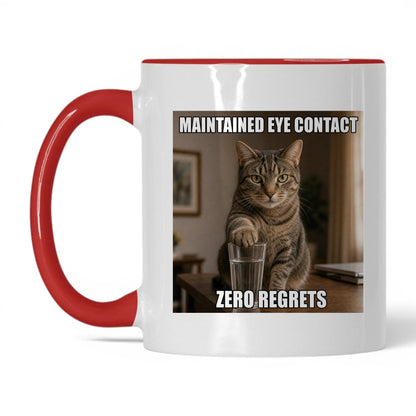 Maintained Eye Contact Cat Coffee Mug