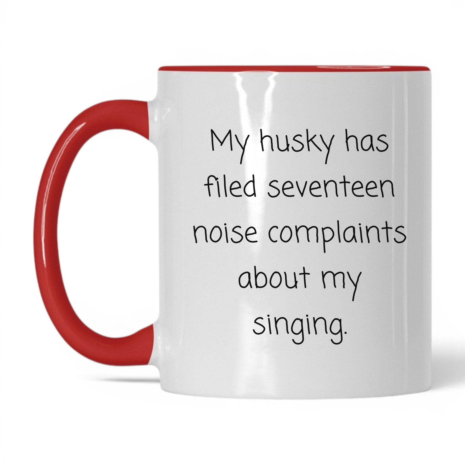 Husky Dog Mom Mug – 11oz White/Red Mug