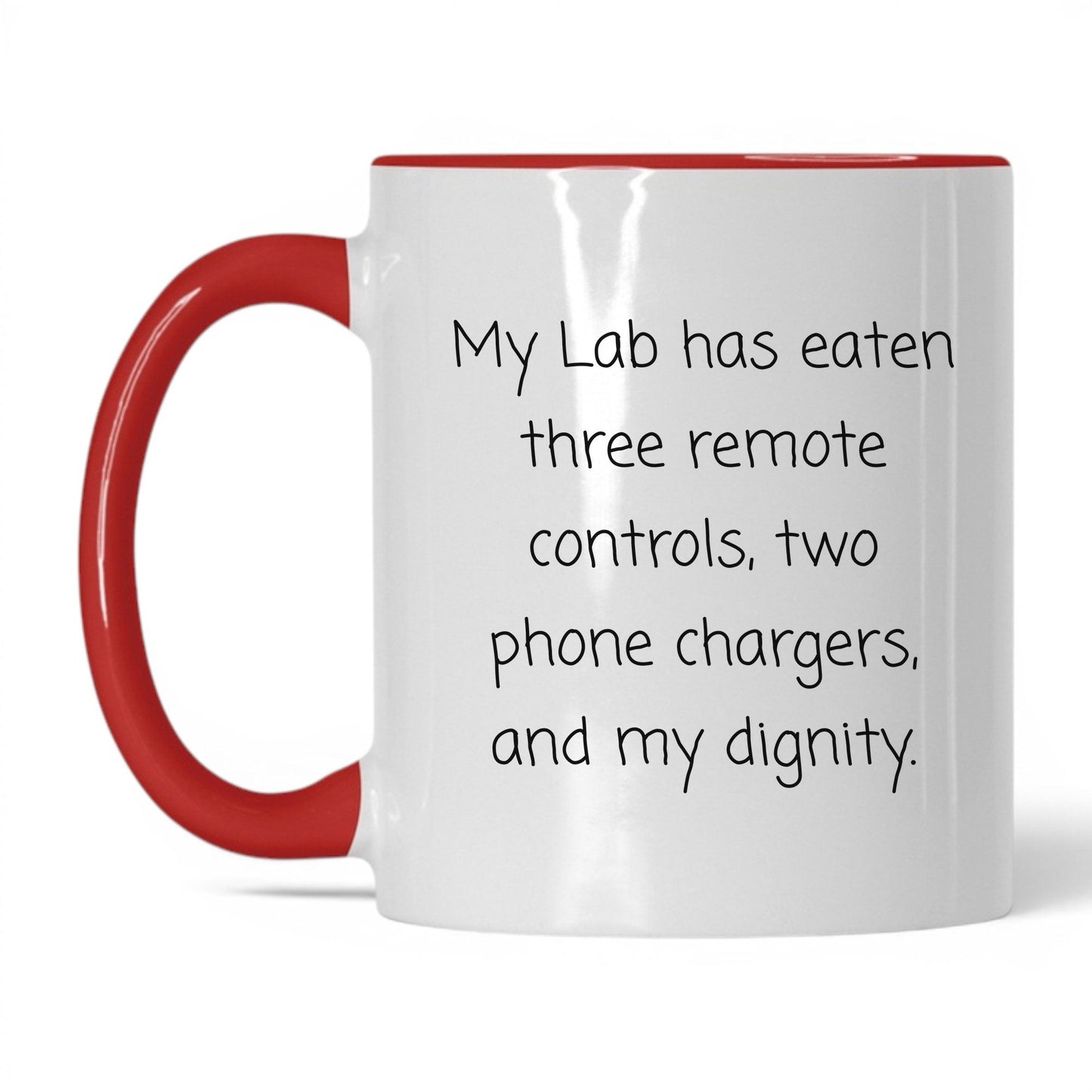 Labrador Dog Mom Mug – 11oz White/Red Mug