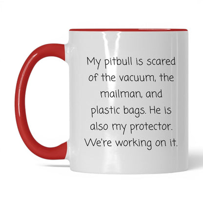 Pitbull Dog Lover Mug – 11oz White/Red Mug