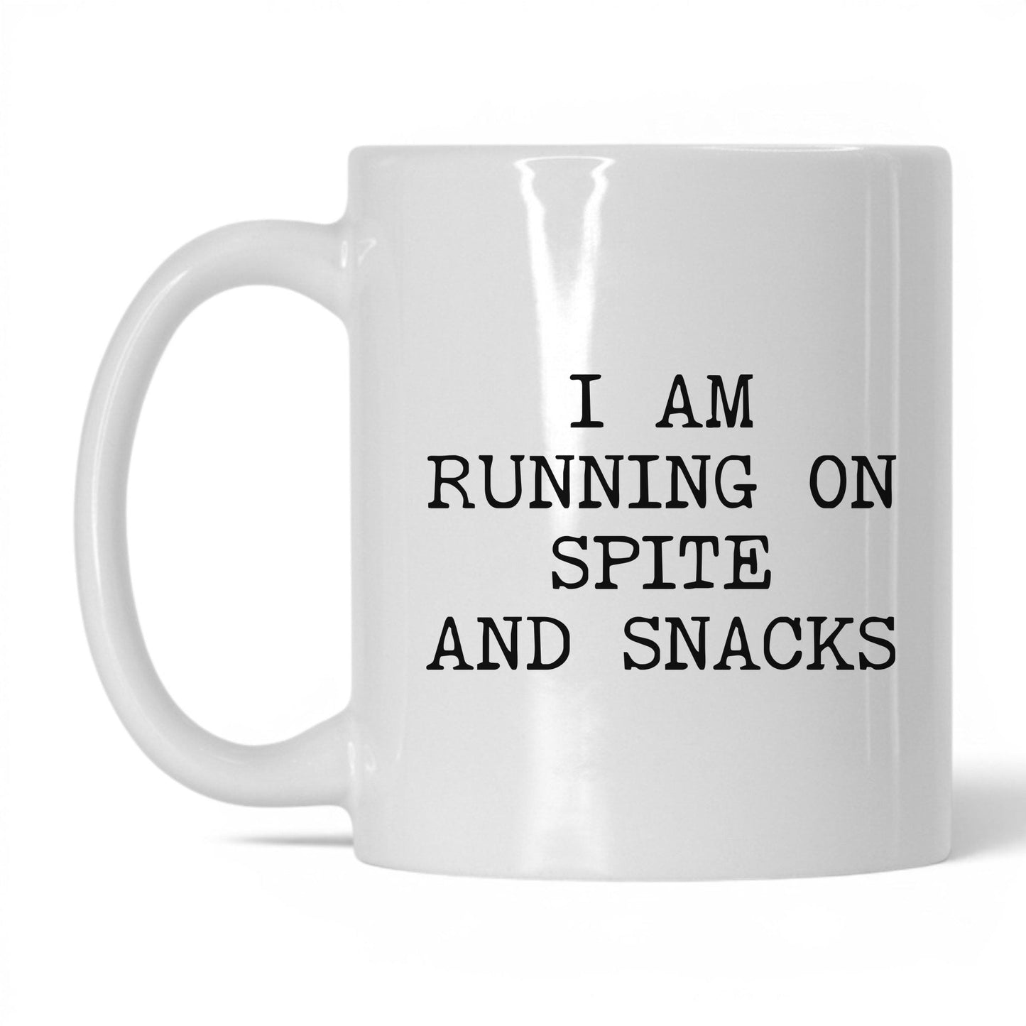 Running on Spite and Snacks Coffee Mug