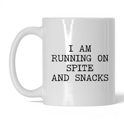 Running on Spite and Snacks Coffee Mug
