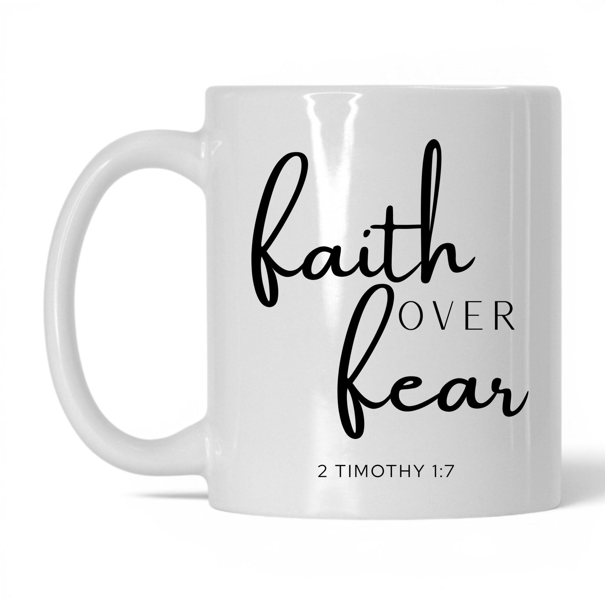 Faith Over Fear Mug – 15oz White/Midnight Blue Mug