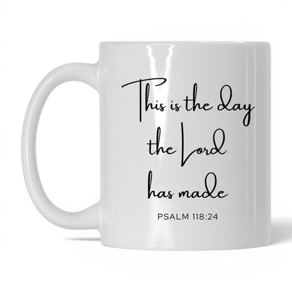 This Is the Day Mug – 15oz White/Midnight Blue Mug