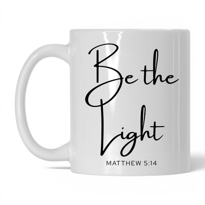 Be the Light Mug – 15oz White/Midnight Blue Mug