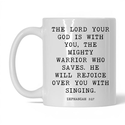 The Lord Is With You Mug – 15oz White/Midnight Blue Mug