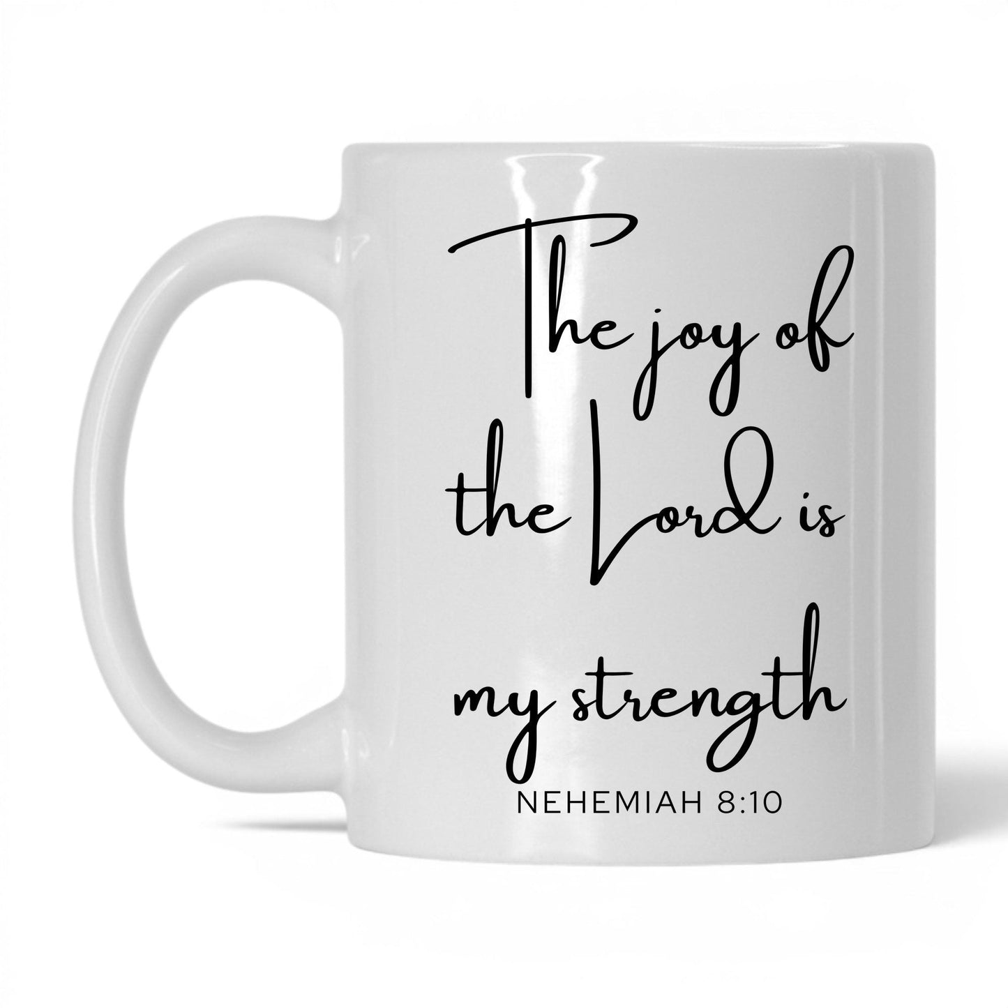 The Joy of the Lord Mug – 15oz White/Midnight Blue Mug