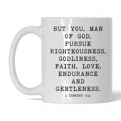 Man of God Mug – 15oz White/Midnight Blue Mug