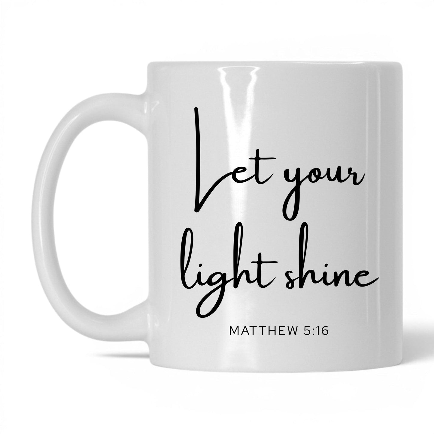 Let Your Light Shine Mug – 15oz White/Midnight Blue Mug