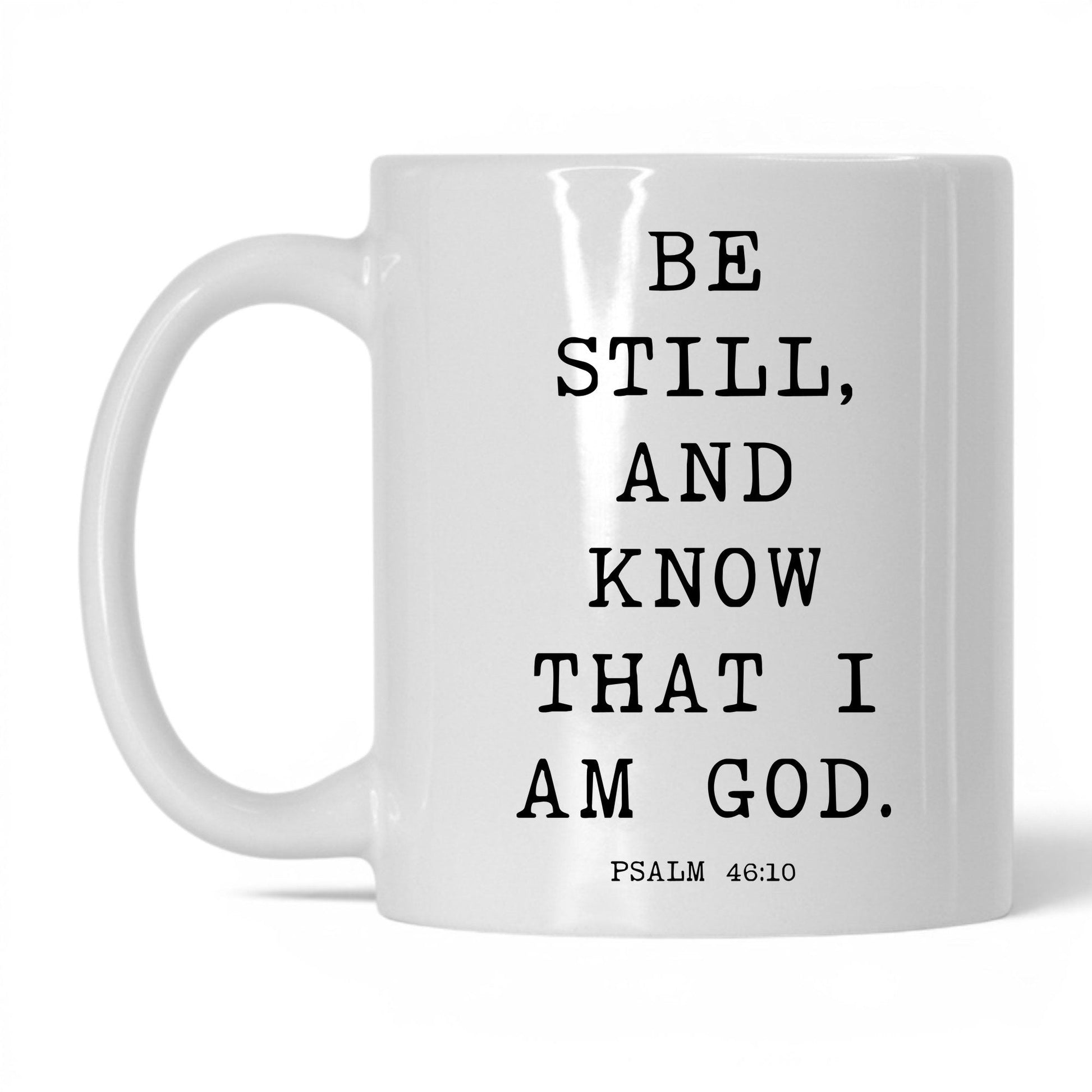Be Still and Know Mug – 15oz White/Midnight Blue Mug