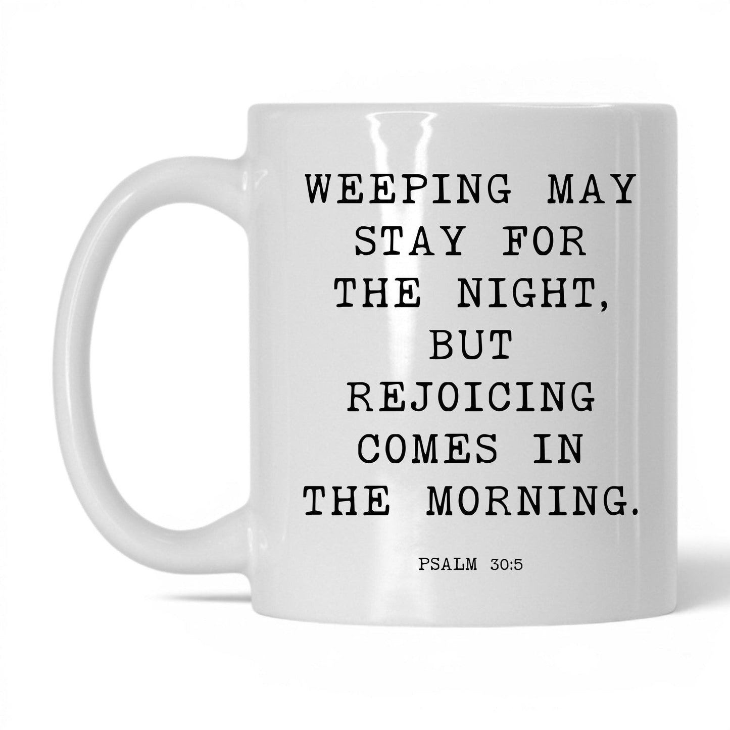 Joy Comes in the Morning Mug – 15oz White/Midnight Blue Mug