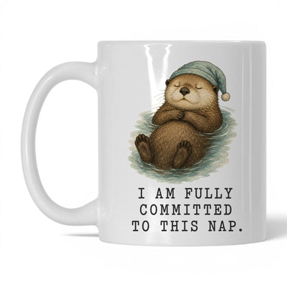 Committed to This Nap Otter Mug – 11oz White Mug