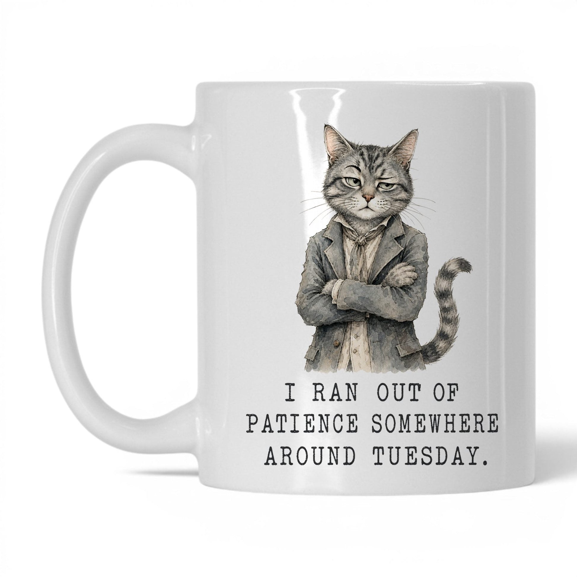 Out of Patience Cat Mug – 11oz White Mug
