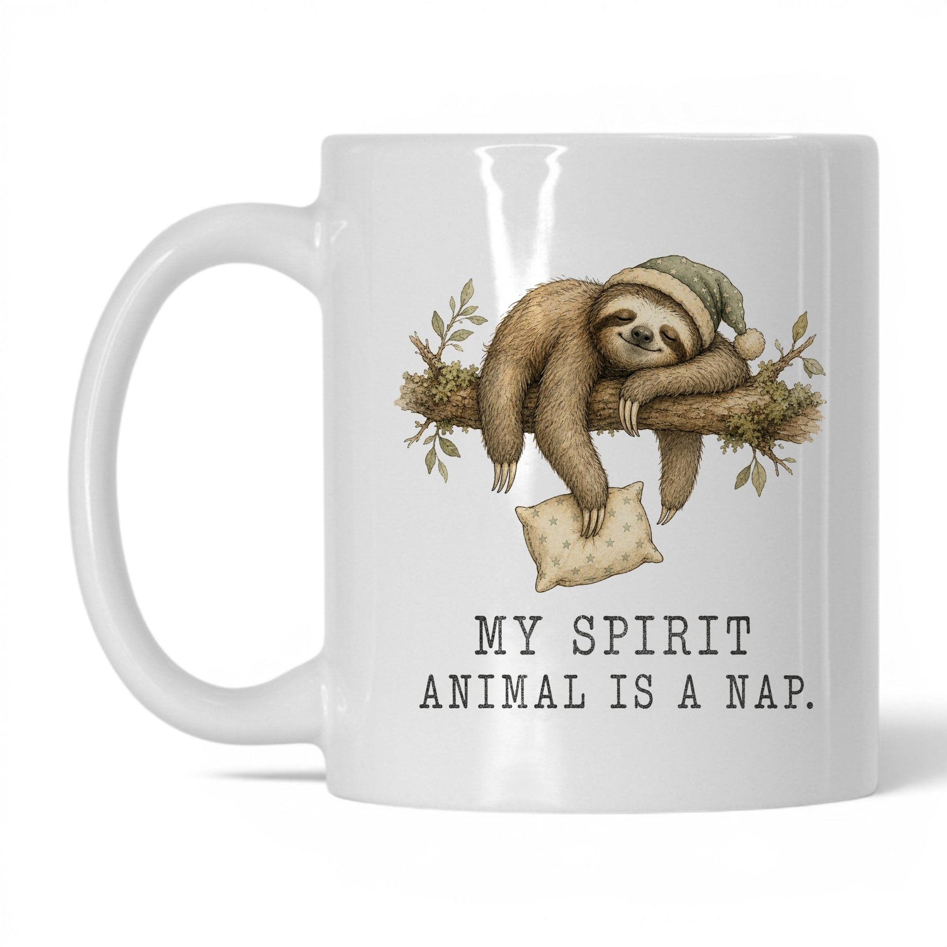 My Spirit Animal Is a Nap Sloth Mug – 11oz White Mug