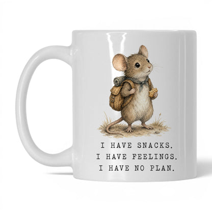Snacks Feelings No Plan Mouse Coffee Mug