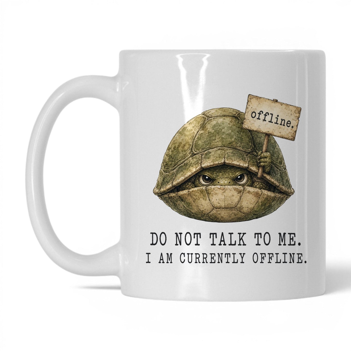 Currently Offline Turtle Mug – 11oz White Mug