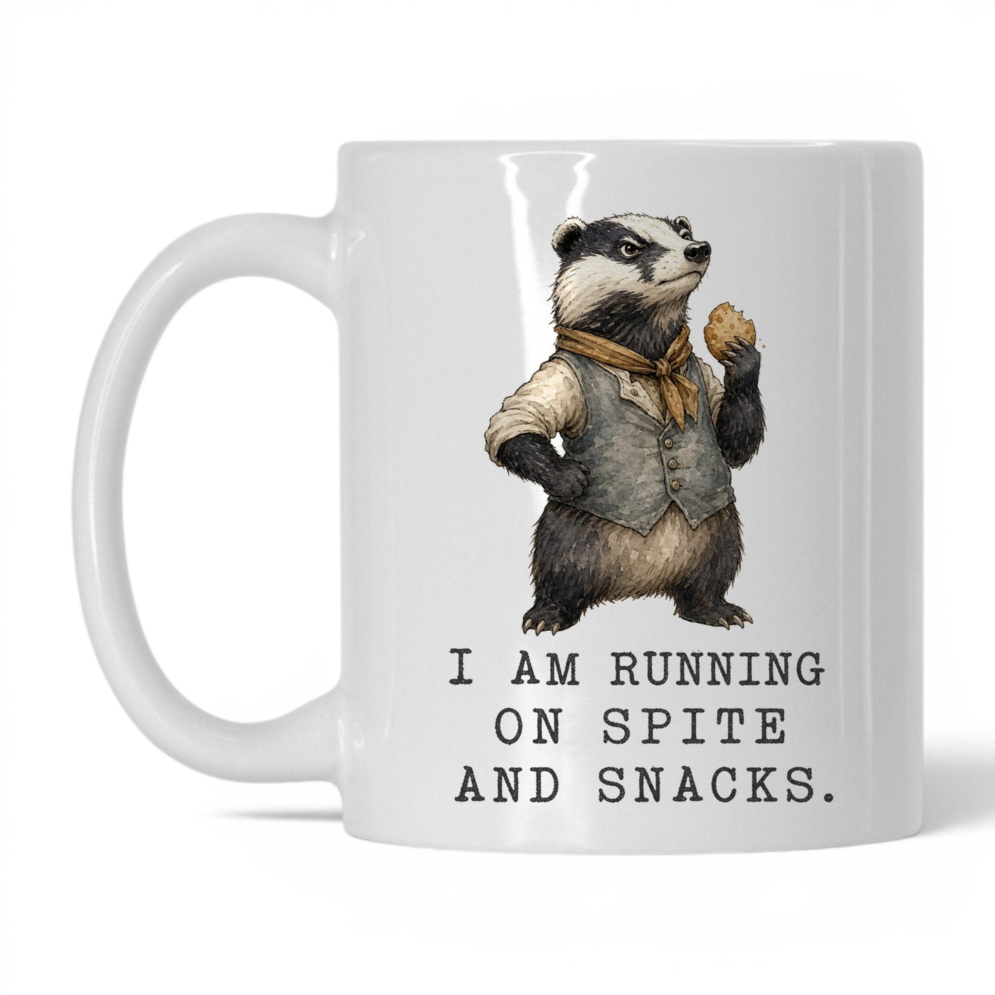 Spite and Snacks Badger Coffee Mug