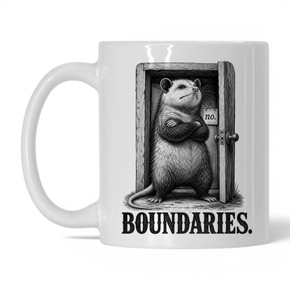 Boundaries Opossum Coffee Mug