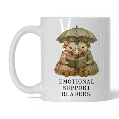 Emotional Support Readers Mug – 11oz White Mug