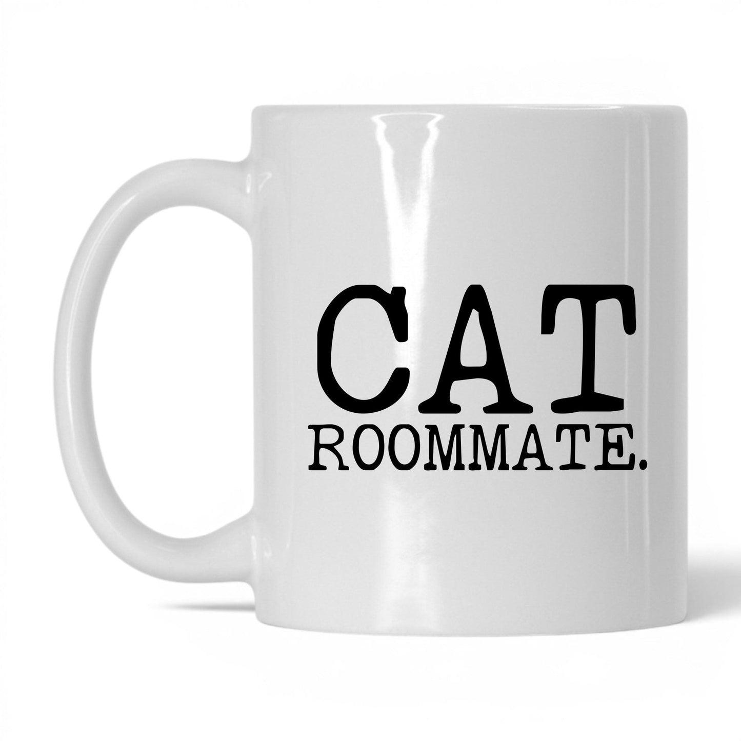 Cat Roommate 11oz white coffee mug