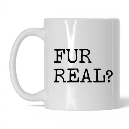Fur Real 11oz white coffee mug