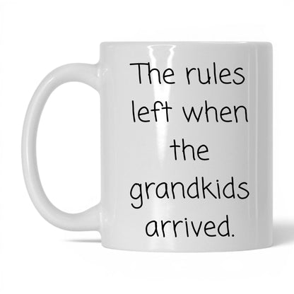 Rules Left When Grandkids Arrived Mug – 11oz White Mug