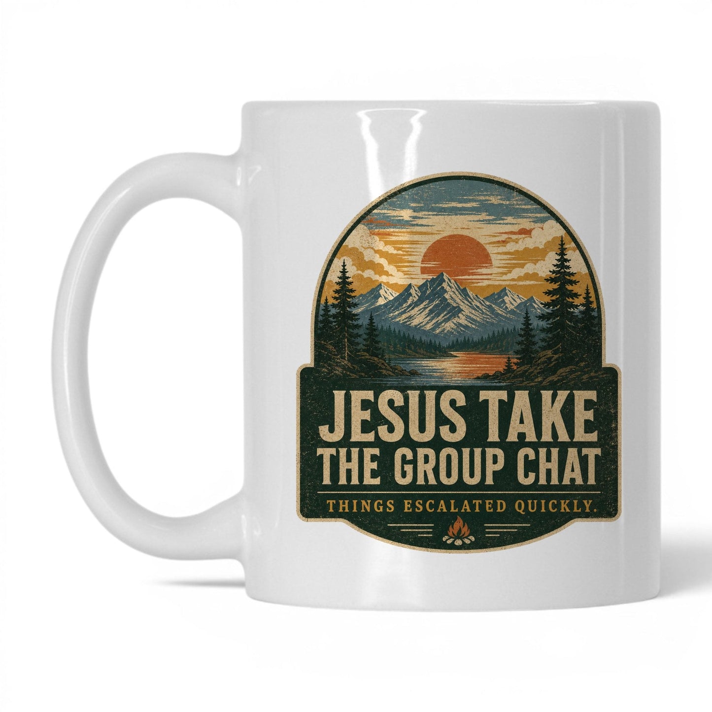 Jesus Take The Group Chat Mug – 11oz White Mug