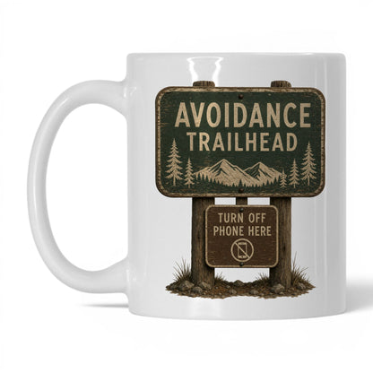 Avoidance Trailhead Mug – 11oz White Mug
