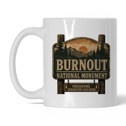 Burnout National Monument Mug – 11oz White Mug