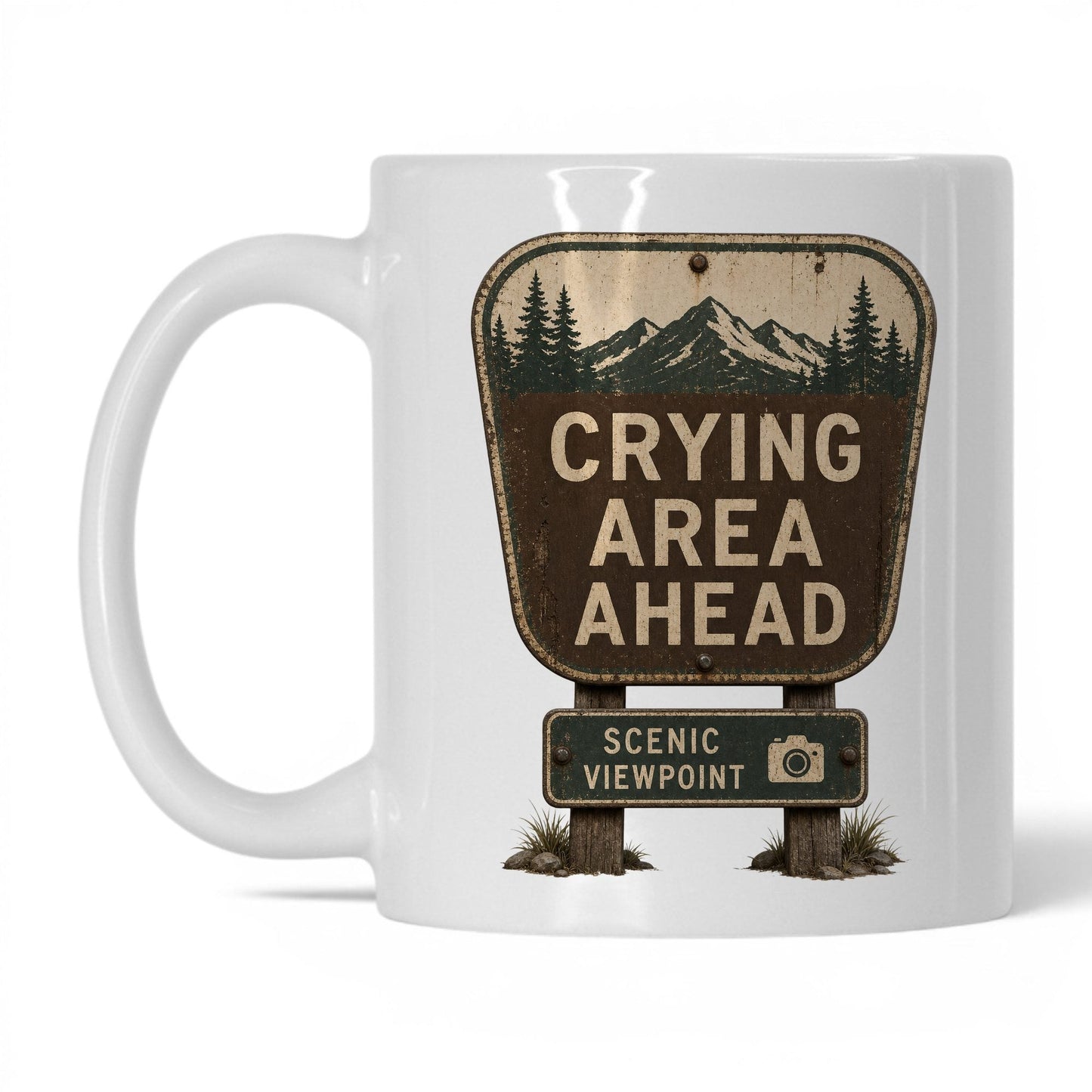 Crying Area Ahead Mug – 11oz White Mug