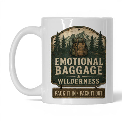Emotional Baggage Wilderness Mug – 11oz White Mug